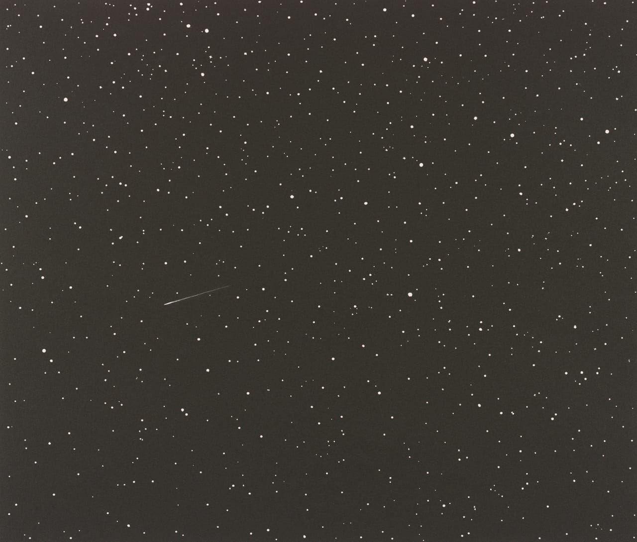 Vija Celmins, "Comet" (1992), from the 'Skowhegan suite,' linoleum cut (courtesy Bowdoin College Museum of Art)