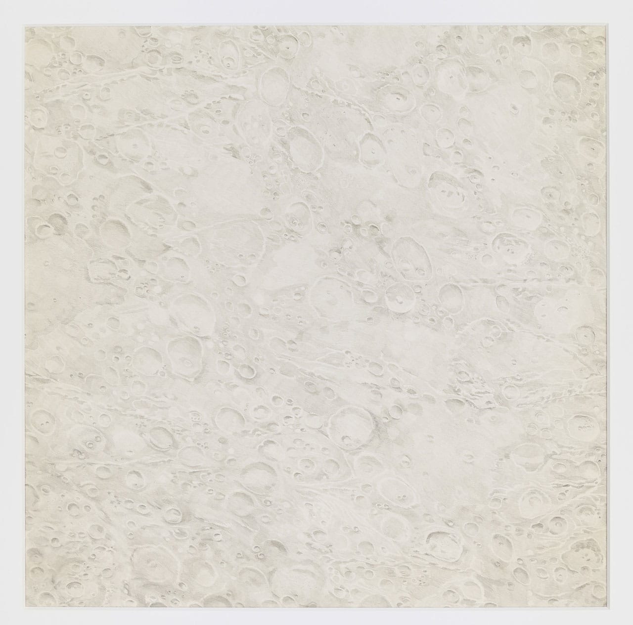 Michelle Stuart, "Moon" (1969), graphite on paper (© Michelle Stuart, courtesy Leslie Tonkonow Artworks + Projects)