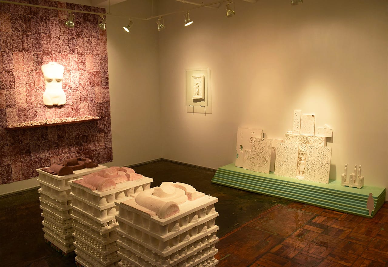 Installation view of Sara Mejia Kriendler's 'The Anthropocene' at A.I.R. Gallery