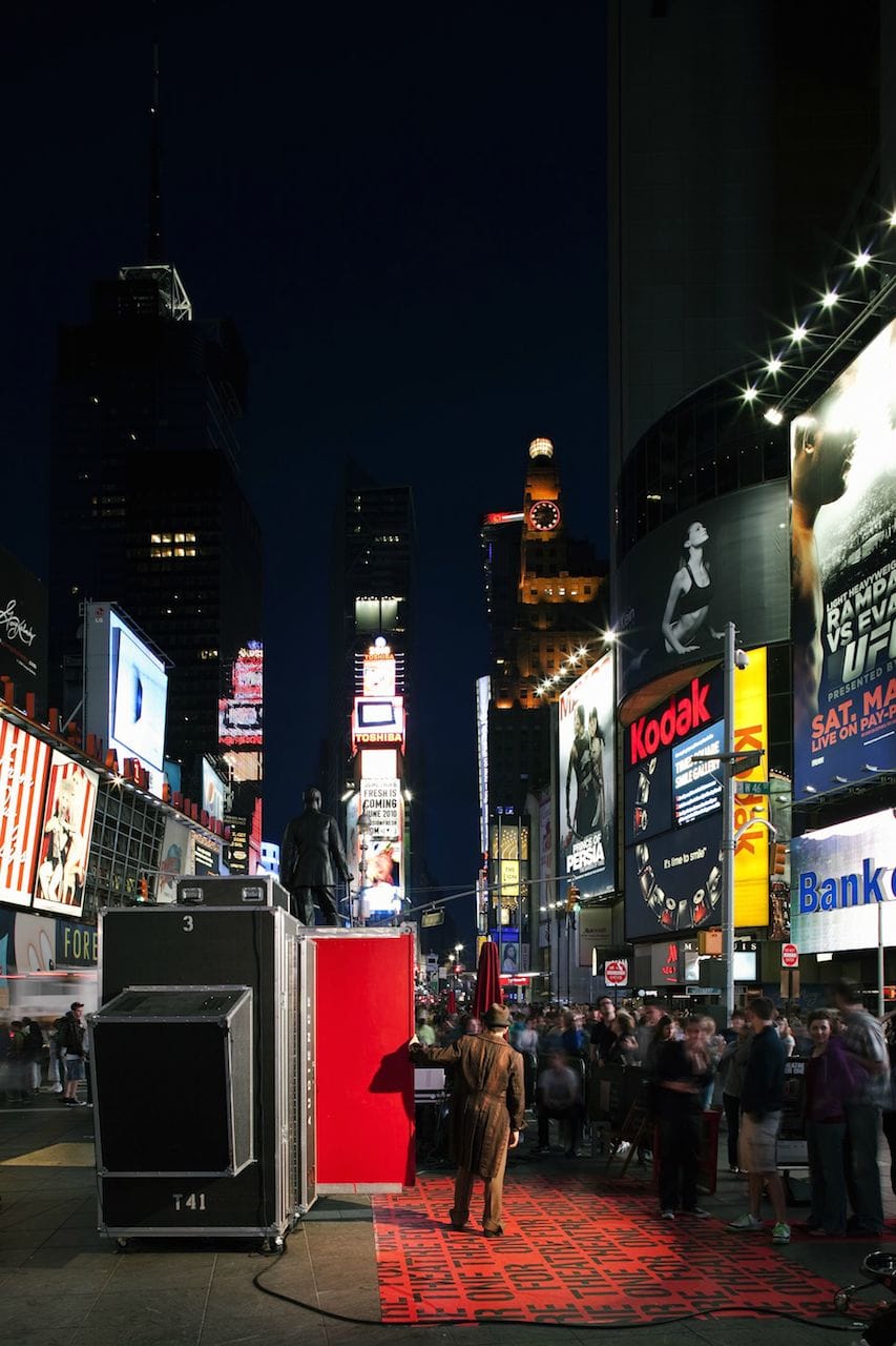Theatre for One in Times Square (courtesy Theatre for One)