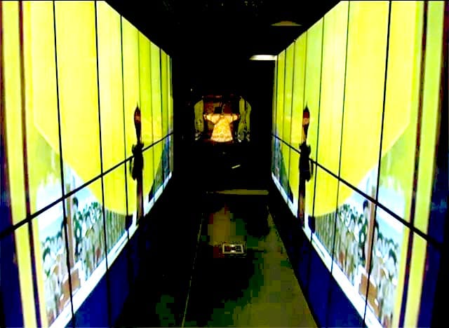 Video tunnel, clips from  Bernardo Bertolucci, "The Last Emperor" (1987) courtesy Metropolitan Museum of Art