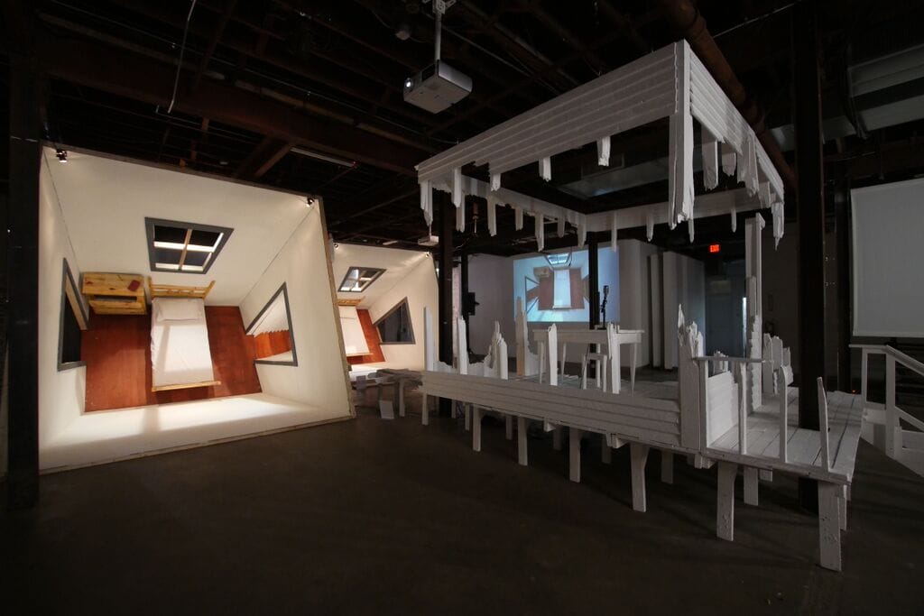 Installation view, Chris Larson's 'Wise Blood' installation at the Soap Factory (all photos courtesy the artist and the Soap Factory)