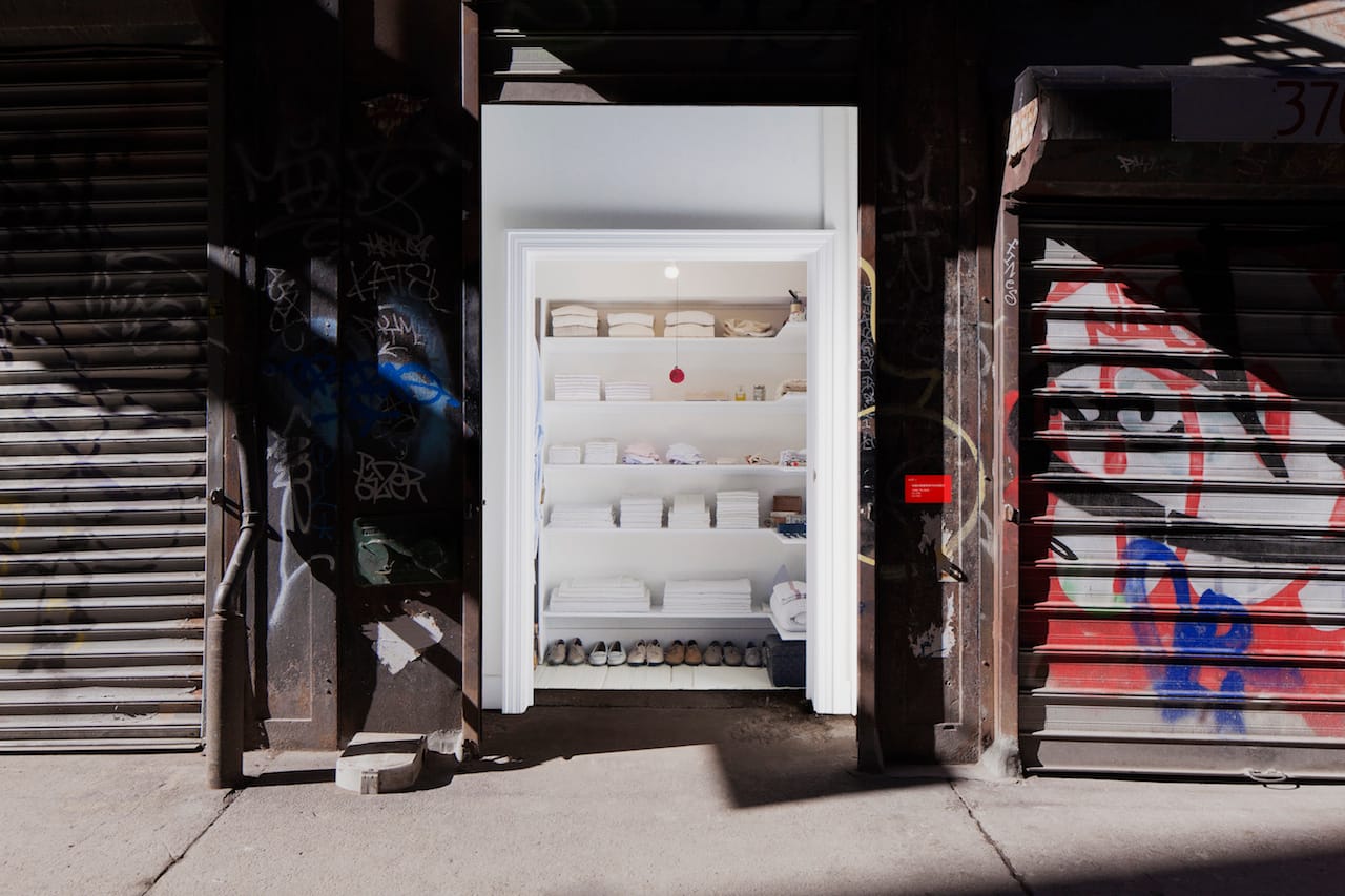 Installation view of Sara Berman's closet 