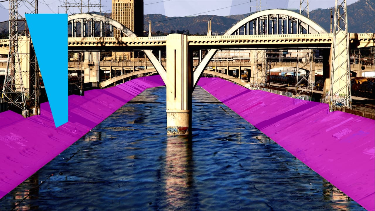 Rendering of 'Current: LA River' in Los Angeles (image courtesy Bloomberg Philanthropies)