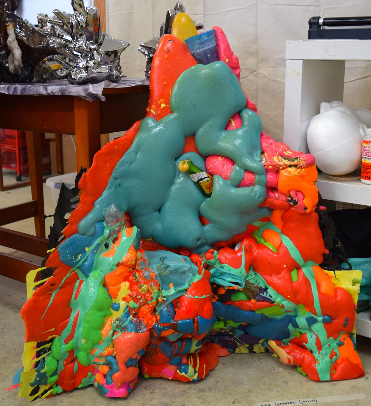 Sculpture by Ben Godward in Roxanne Jackson's studio (#322) at 1717 Troutman