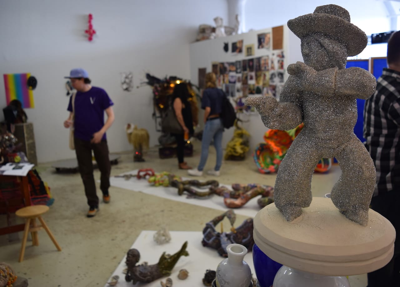 Detail of a sculpture by Kevin Andrew Curran in Roxanne Jackson's studio (#322) at 1717 Troutman