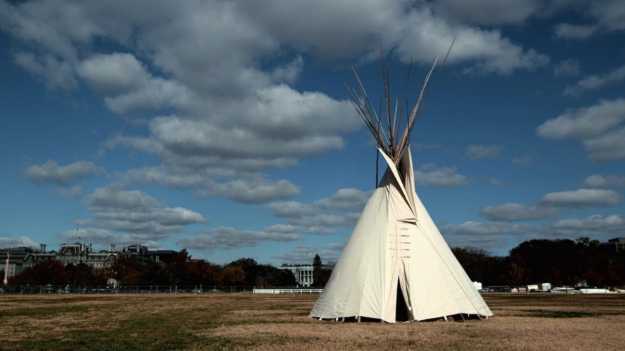A tipi constructed in Washington DC in the documentary 'By Blood' (all images courtesy the filmmakers)