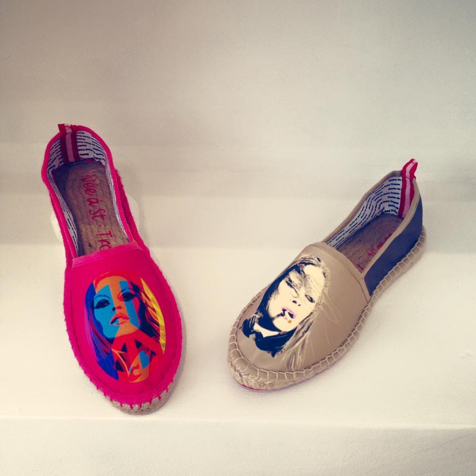 Brigitte Bardot espadrilles, by Sasha de Saint Tropez (via Sasha de Saint Tropez/Facebook)