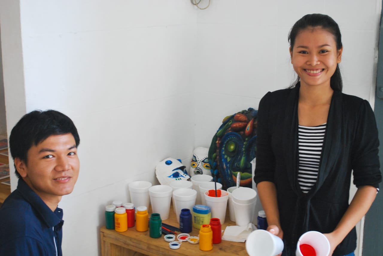 Puth Male and Heak Pheary working at Sammaki.