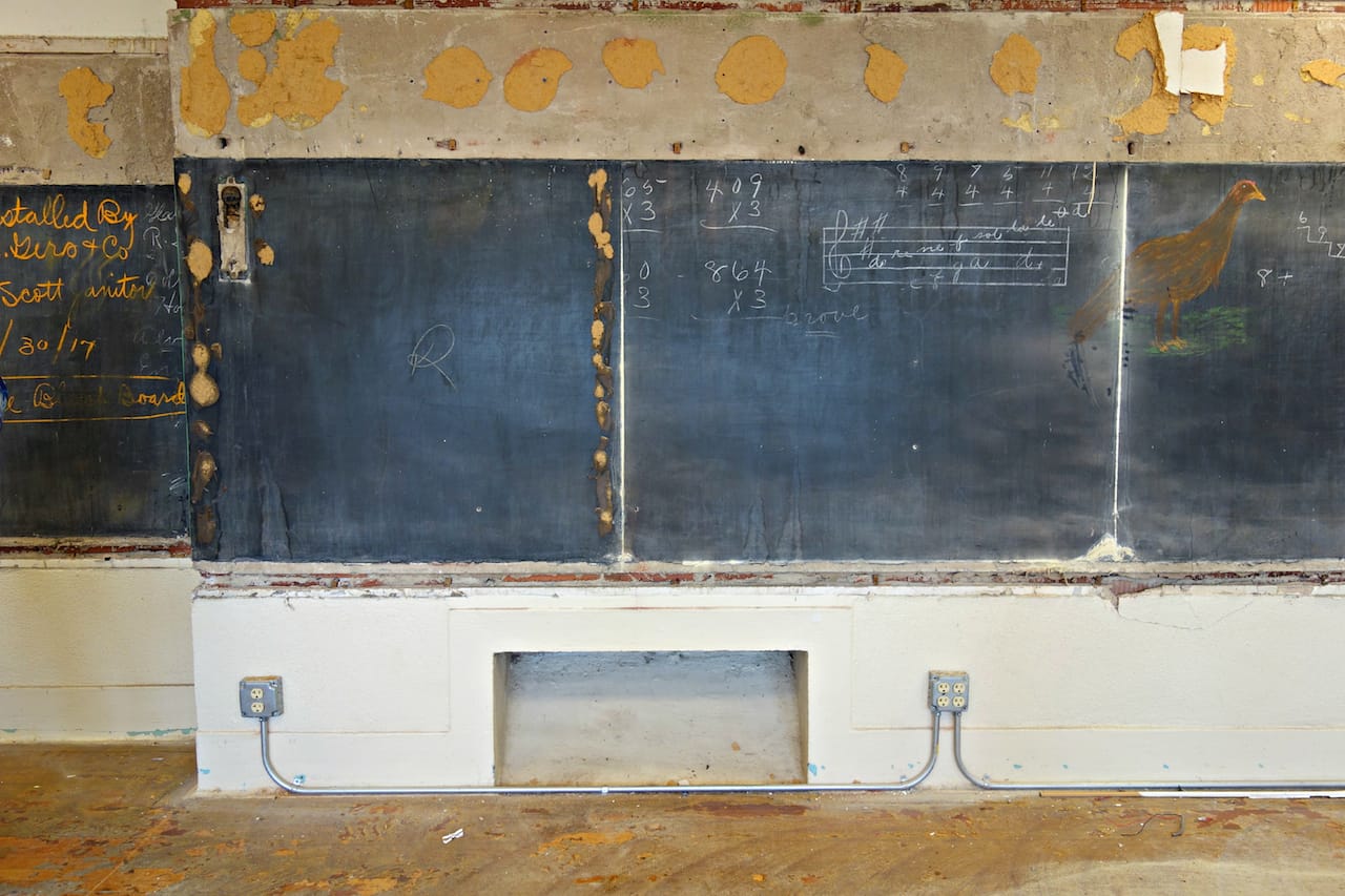 1917 chalkboard drawings at Emerson High School, Oklahoma City