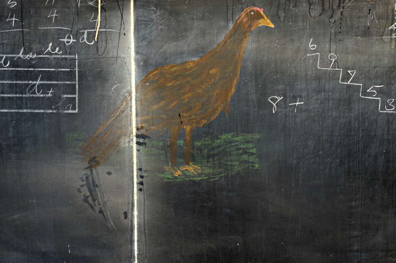 1917 chalkboard drawings at Emerson High School, Oklahoma City