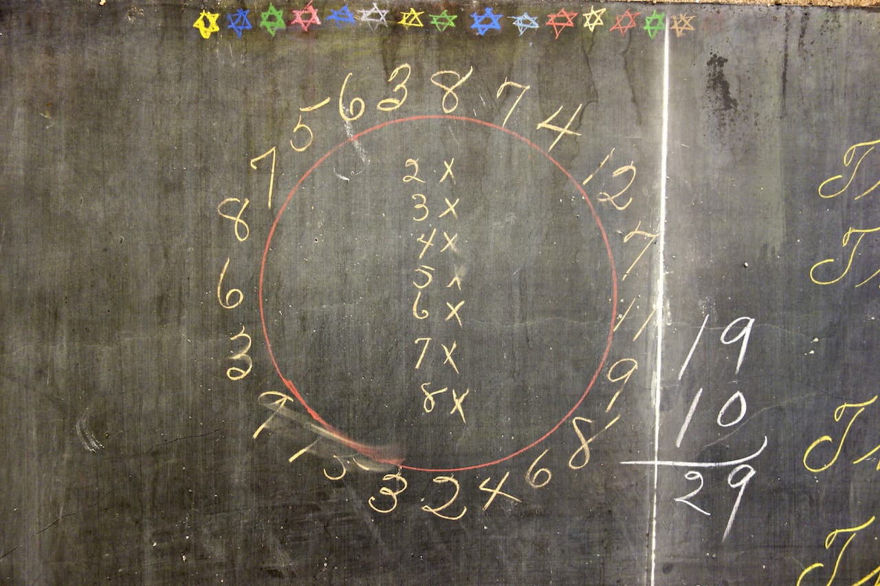 1917 chalkboard drawings at Emerson High School, Oklahoma City