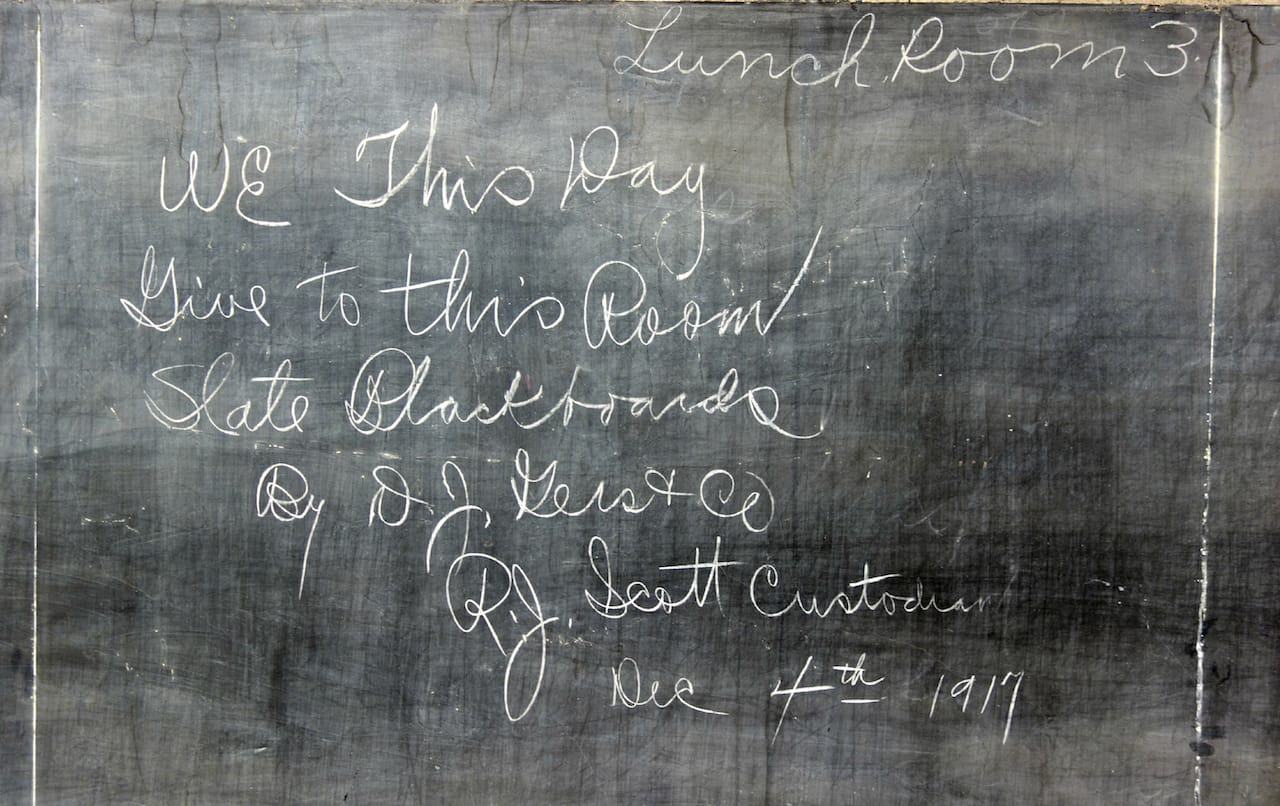 1917 chalkboard drawings at Emerson High School, Oklahoma City