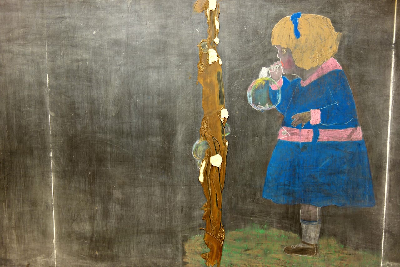 1917 chalkboard drawings at Emerson High School, Oklahoma City