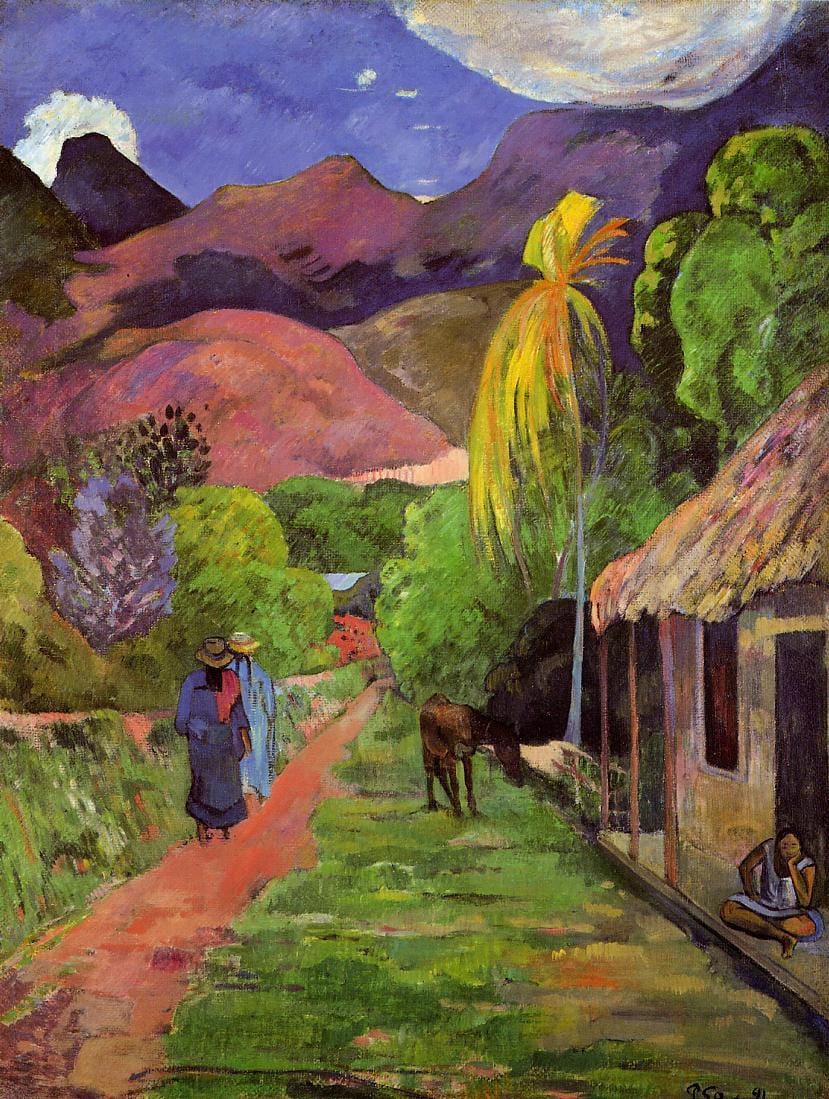 Paul Gauguin's "Street in Tahiti" (1891) was the subject of a restitution lawsuit between the Toledo Museum of Art and the heirs of Martha Nathan. (photo via Wikipedia)