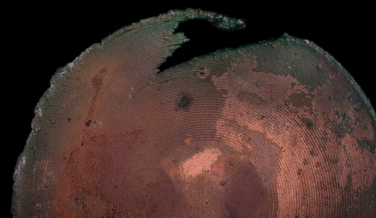 Tiny green disc (Autumn of 1881). Content: "one, two, three, four, five, six [two trilled rs]"