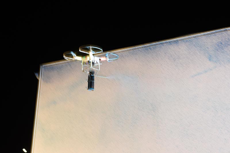 Icarus One painting the Dronescape at Coney Art Walls (image courtesy the artist)