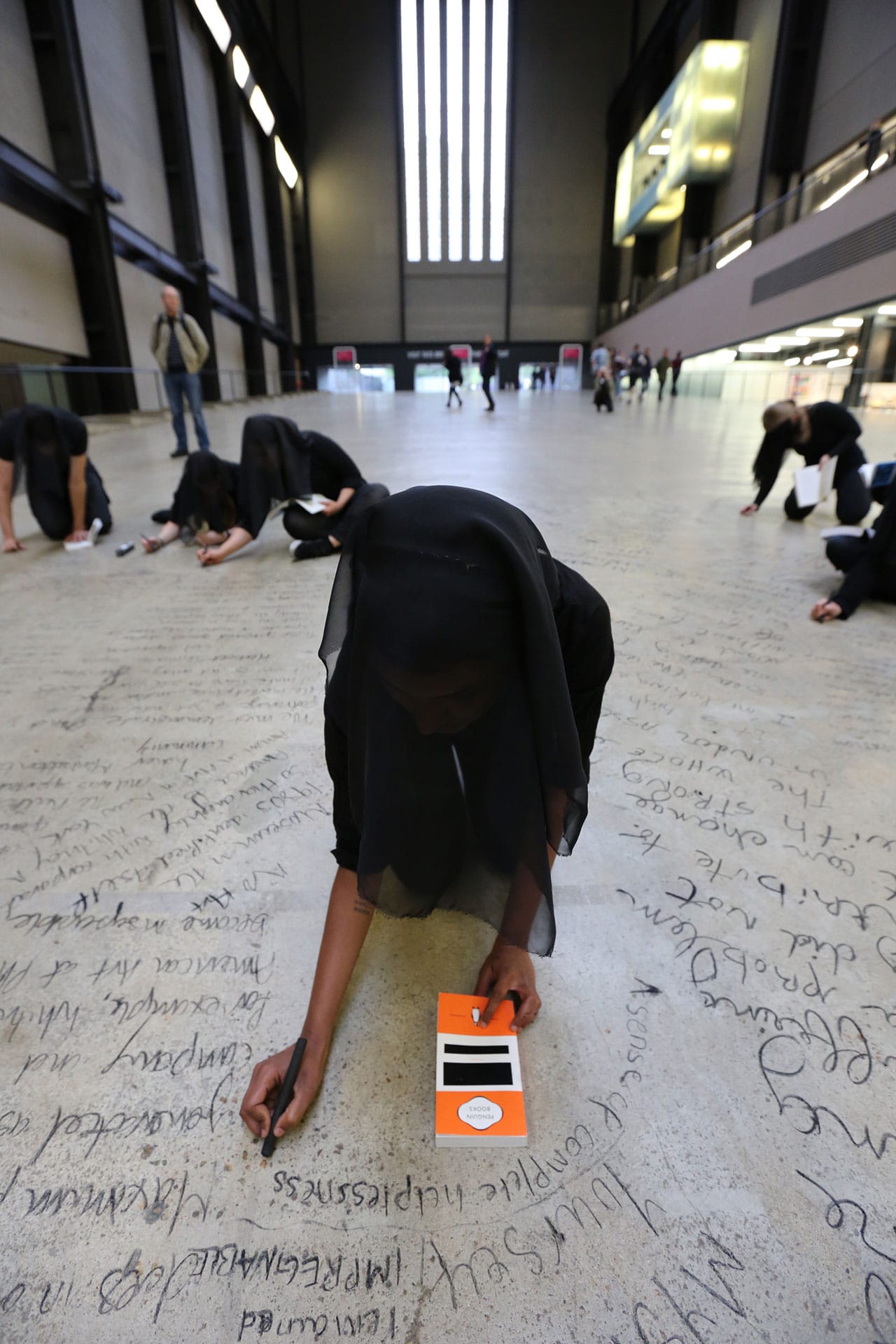 A Liberate Tate protester takes part in the endurance performance (all images courtesy Liberate Tate)