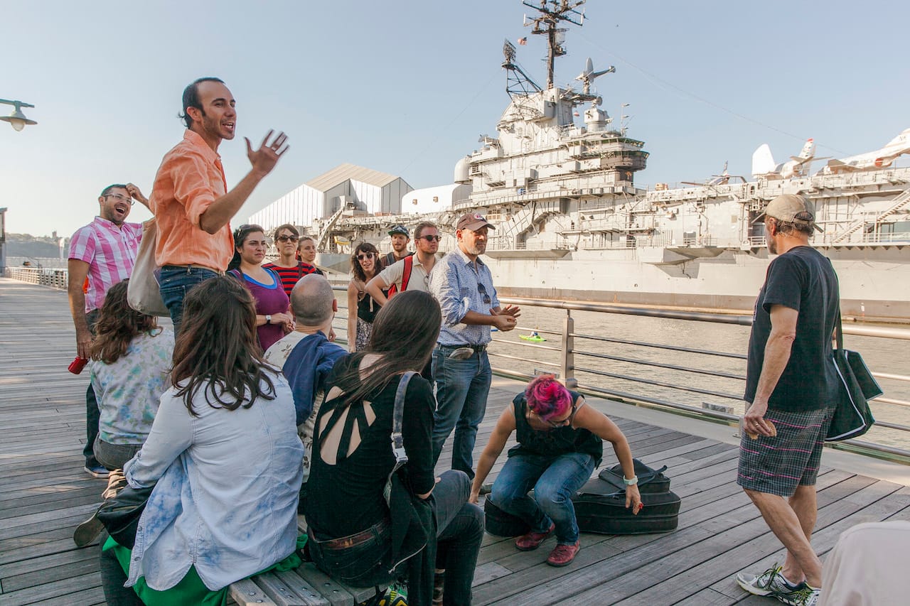 Let It Go: A Tashlich Walk by from Elastic City Festival 2014 (photo credit: Caitlin Ruttle)