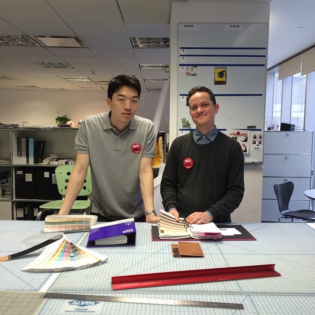 "Damien and In-Hee, Senior Graphic Designers, 1 year each at MoMA, want the contract to be as carefully considered as their design approach." (photo by MoMALocal2110/Instagram)