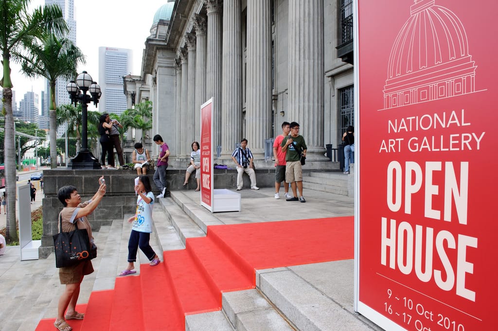 Exterior of National Gallery Singapore during its 2010 open house (courtesy National Gallery Singapore, via Flickr)