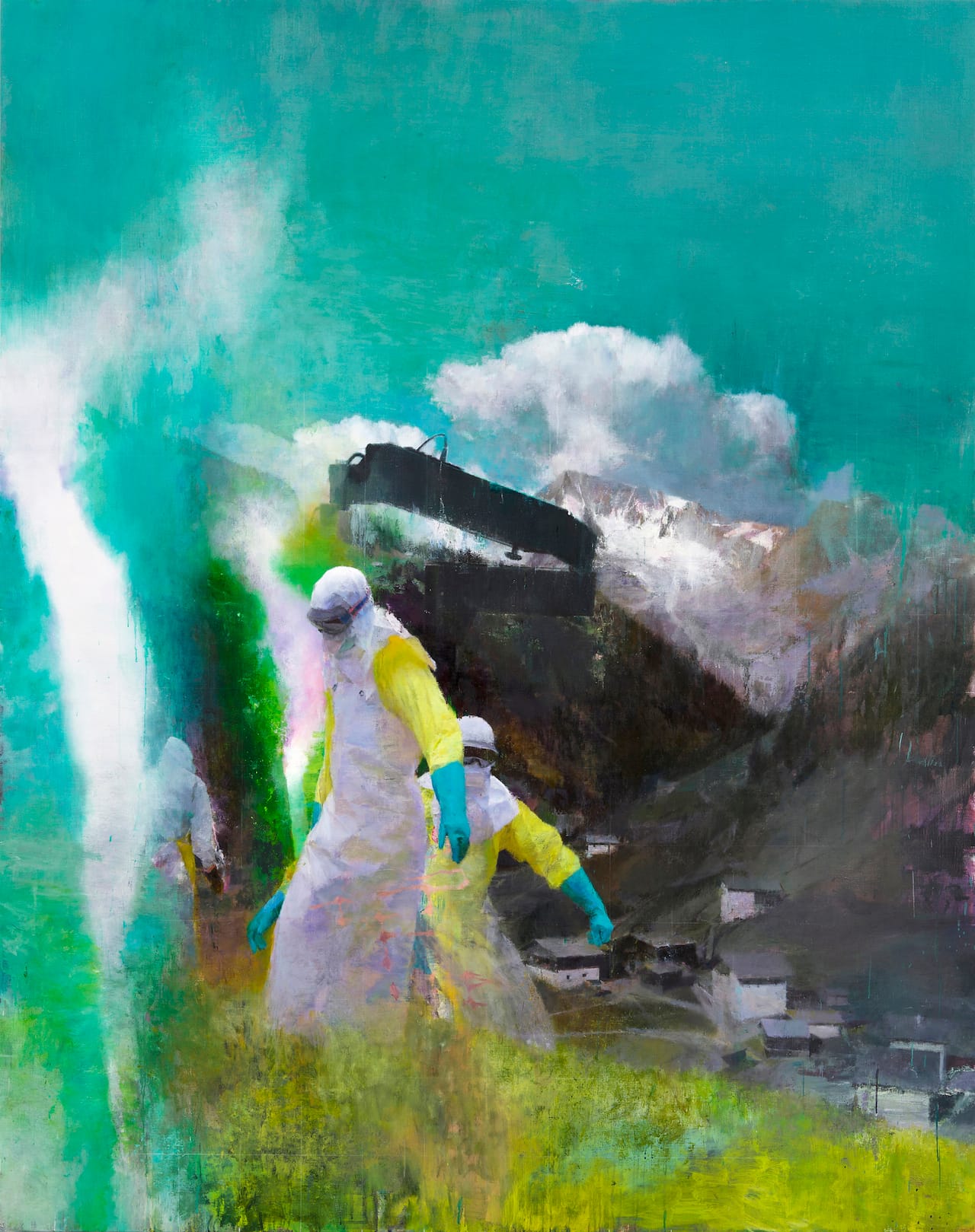 Justin Mortimer, "Das Besucher" (2014), oil on canvas (courtesy Parafin Gallery) 