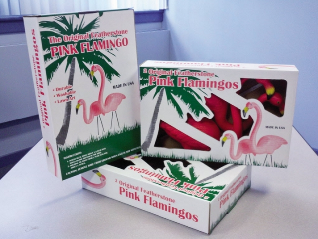 The packaging for the pink flamingo in 2011 (courtesy Plastic News)