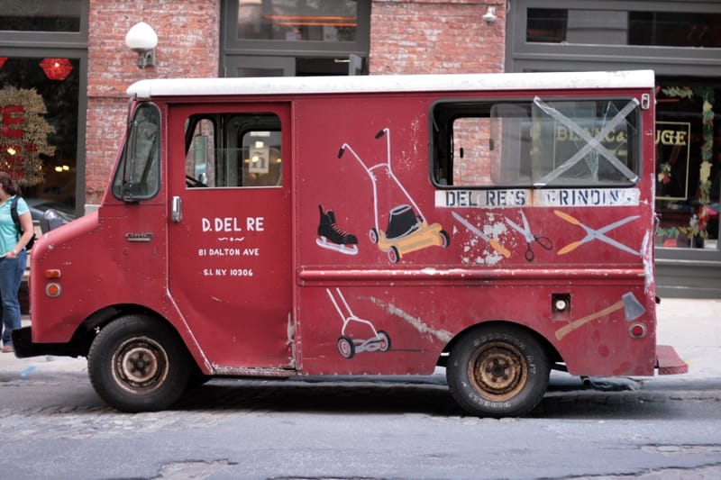A handpainted truck in New York City