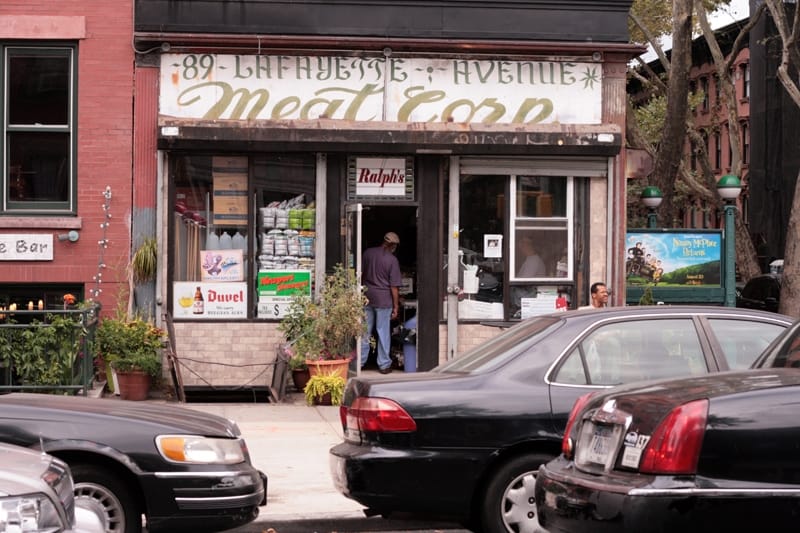 Handpainted shop sign in New York City