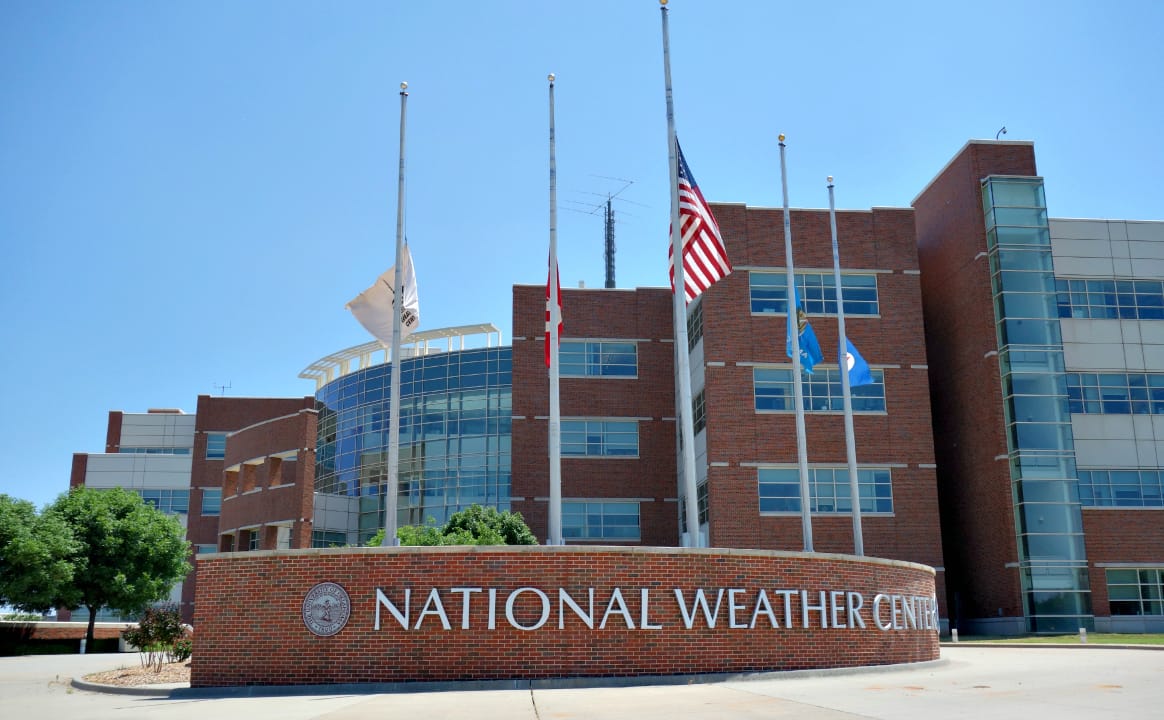 National Weather Center, Norman, Oklahoma (photo by the author for Hyperallergic)