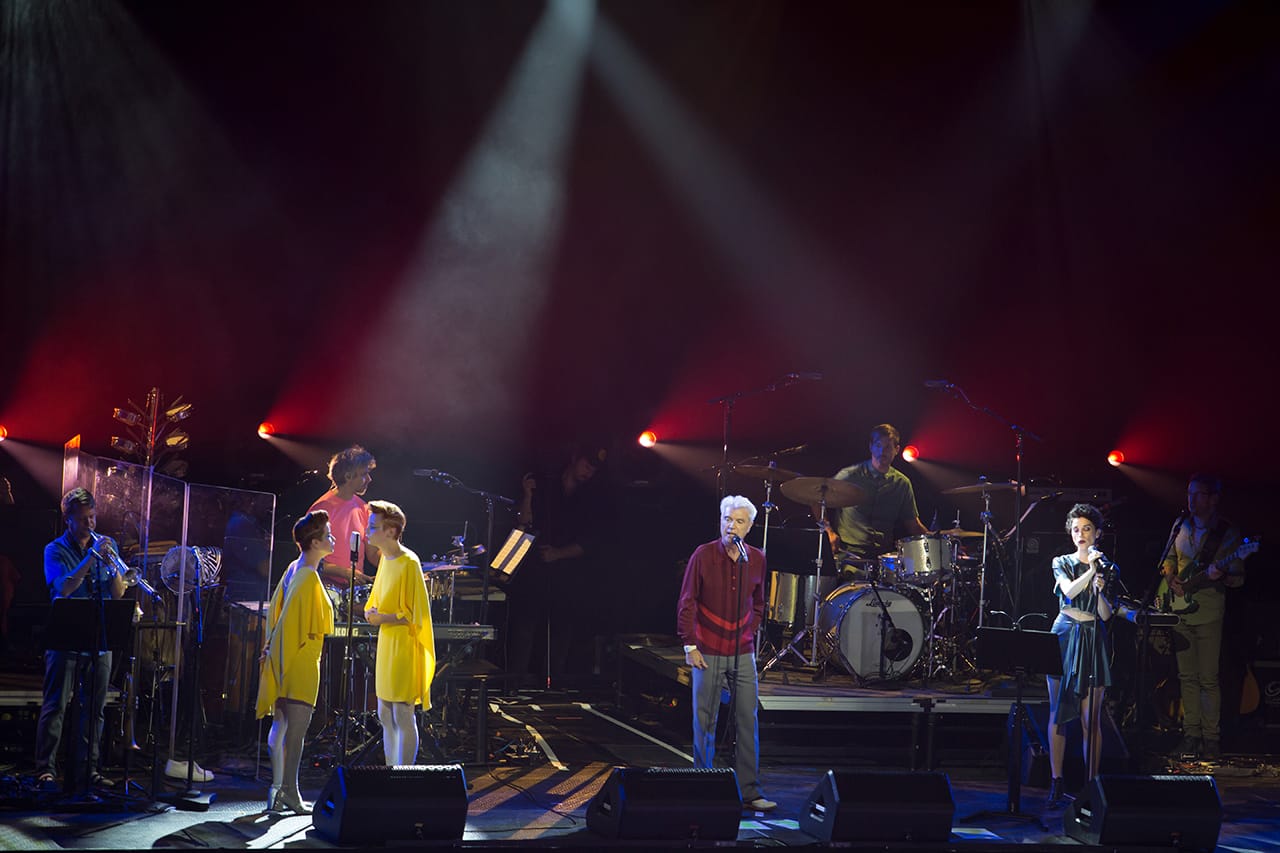 Lucius, David Byrne, and St. Vincent (click to enlarge)