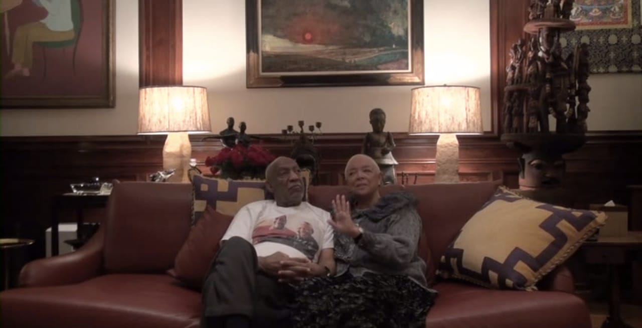 Bill and Camille Cosby discussing their art collection (Screen grab via Youtube) 