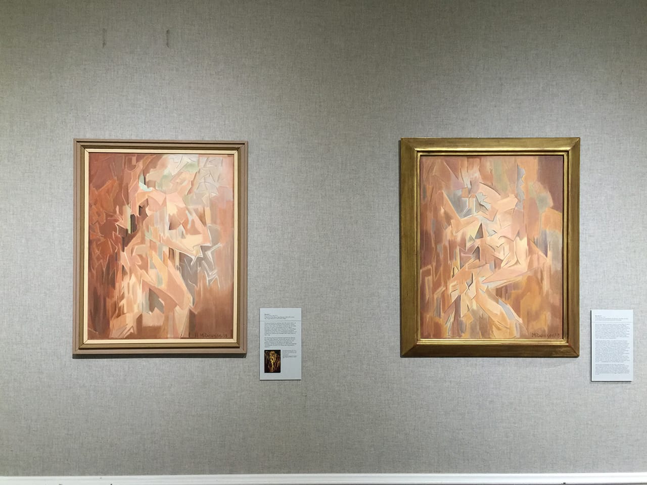 Manierre Dawson, “Hercules I” and “Hercules II” (both 1913) (photo by the author for Hyperallergic)