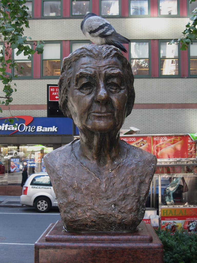 Statue of Golda Meir (photo by Joe Mazzola, via Flickr)