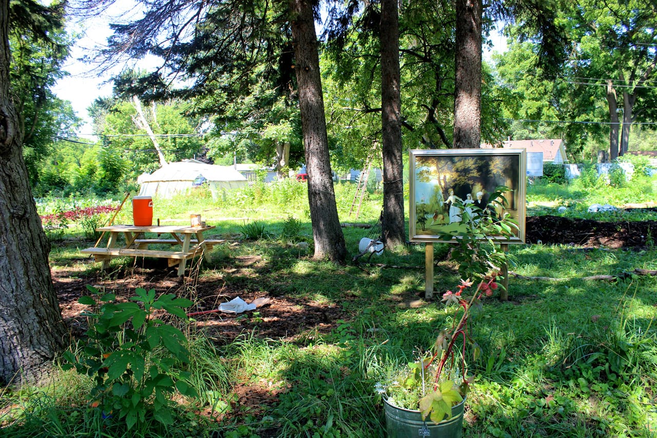 One of the DIA's Inside|Out installations in Brightmoor (all photos by the author for Hyperallergic)