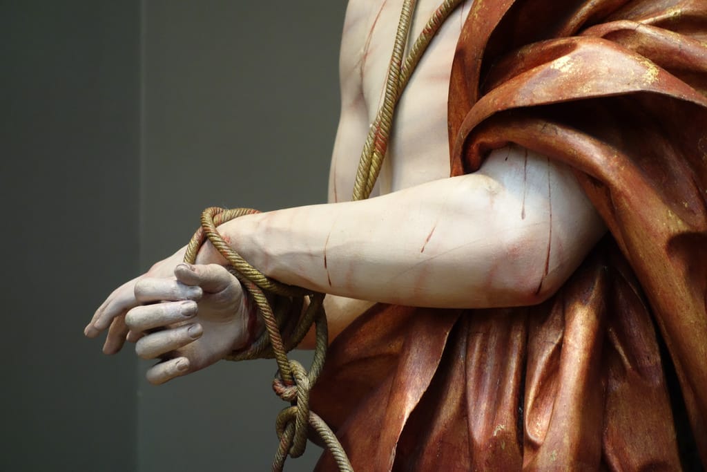 Pedro de Mena, "Ecce Homo" (detail) (1674-85), partial-gilt polychrome wood