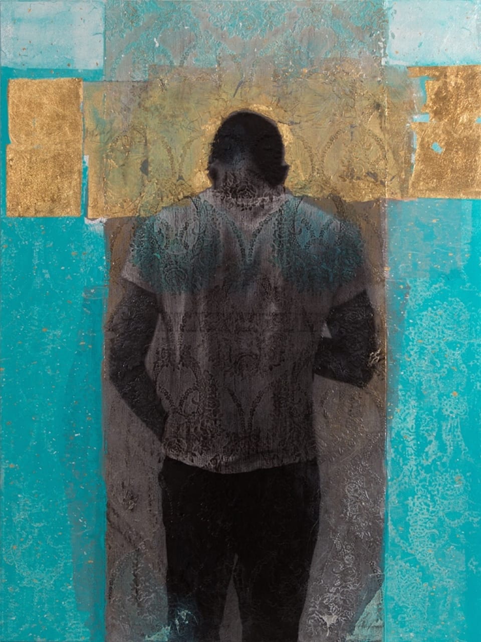 Rodríguez Calero, "Transcendent" (2013), acrollage painting