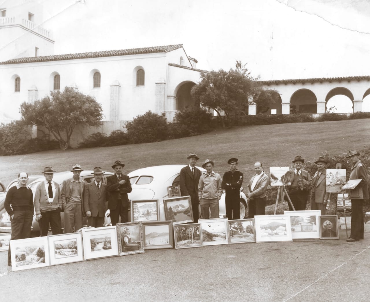 Members of the San Diego Business Men’s Art Club, circa 1947 (photo via Wikimedia Commons)