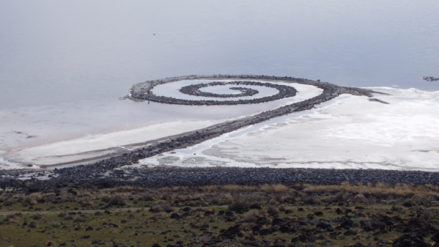 Robert Smithson, "Spiral Jetty" (1970) (photo via Wikipedia)