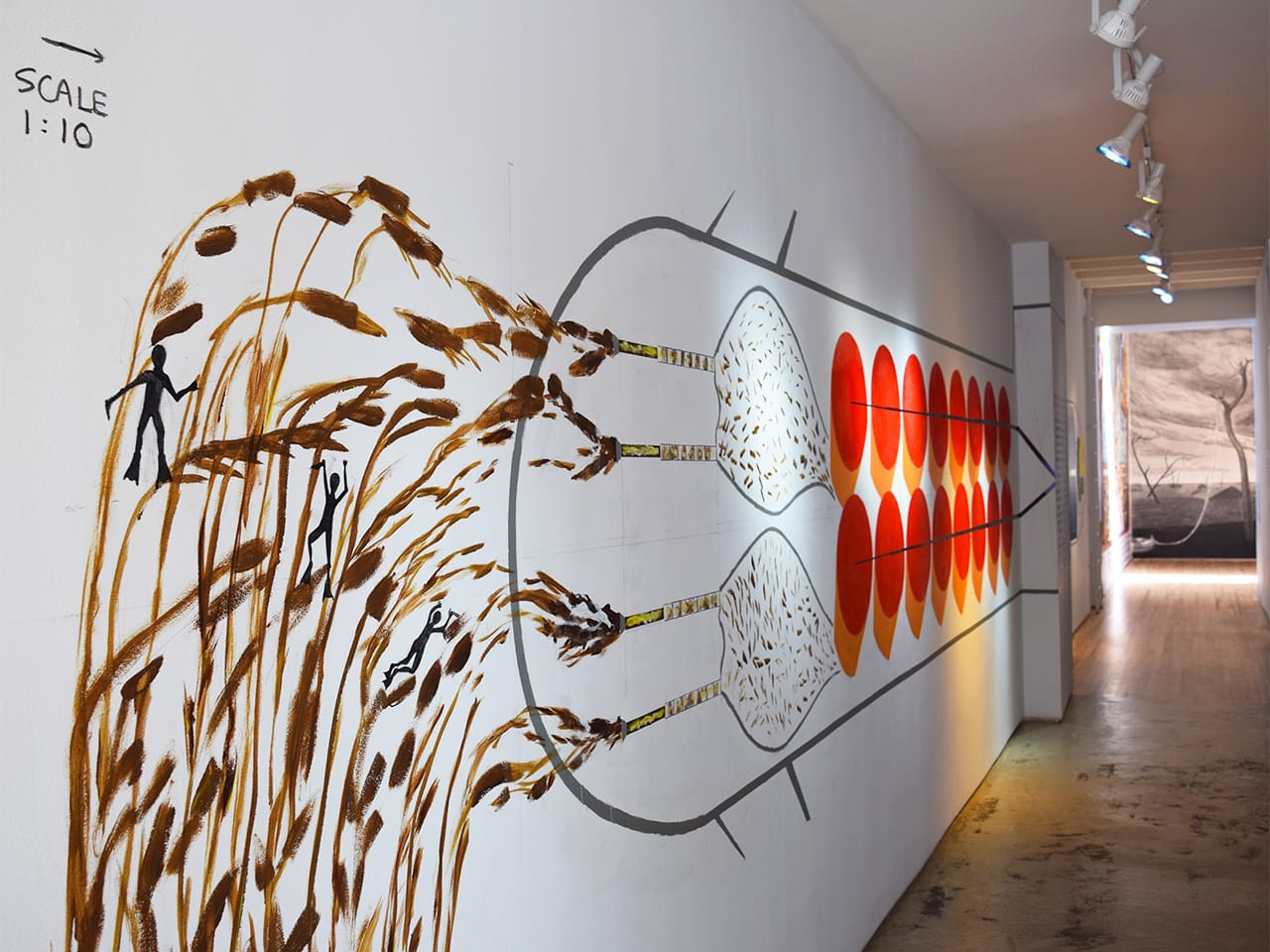 Detail of Peter Fend, "Olya" (2015) at Andrew Edlin Gallery