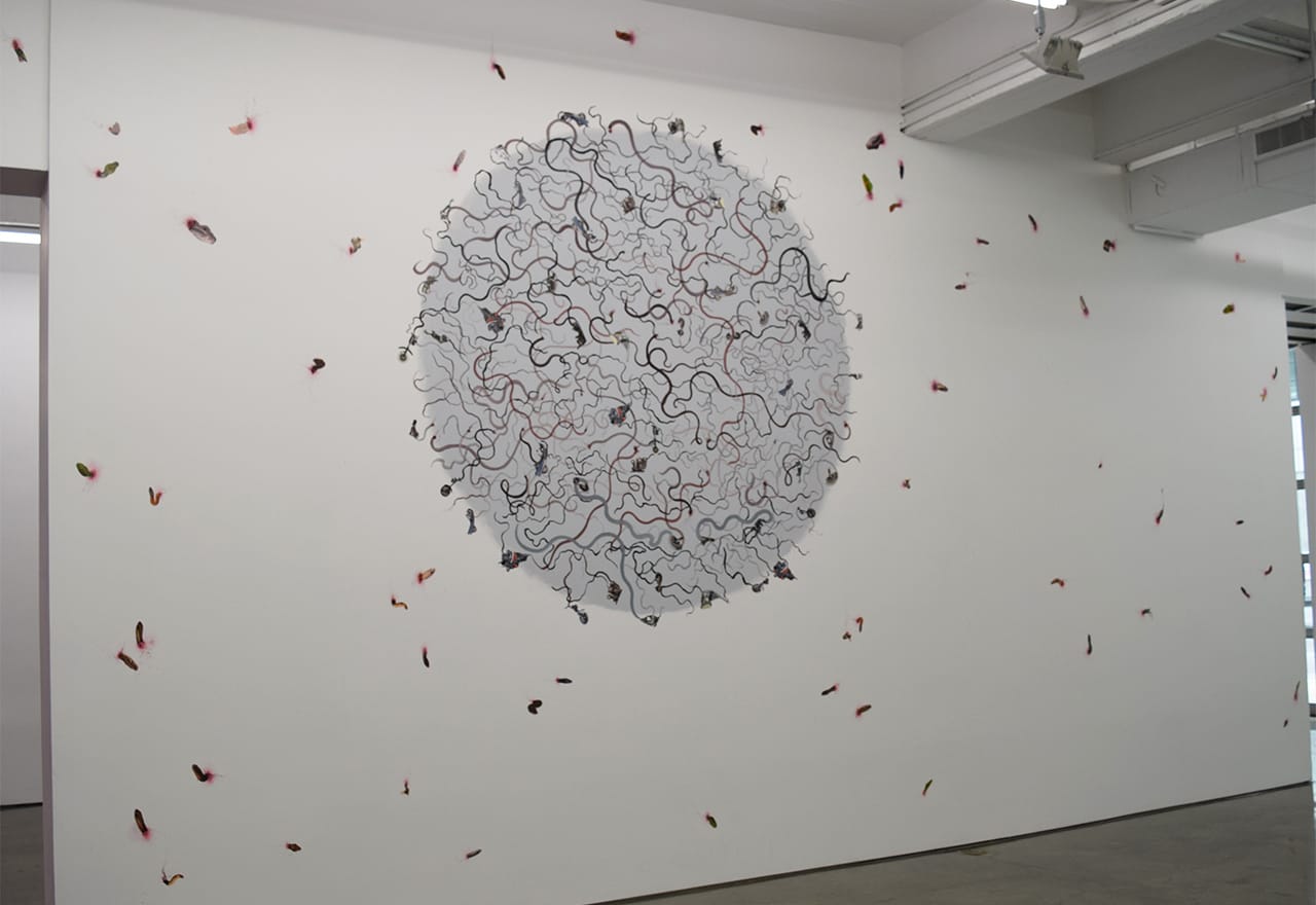 Wangechi Mutu, "A planet full of Snakes" (2015) at Gladstone Gallery