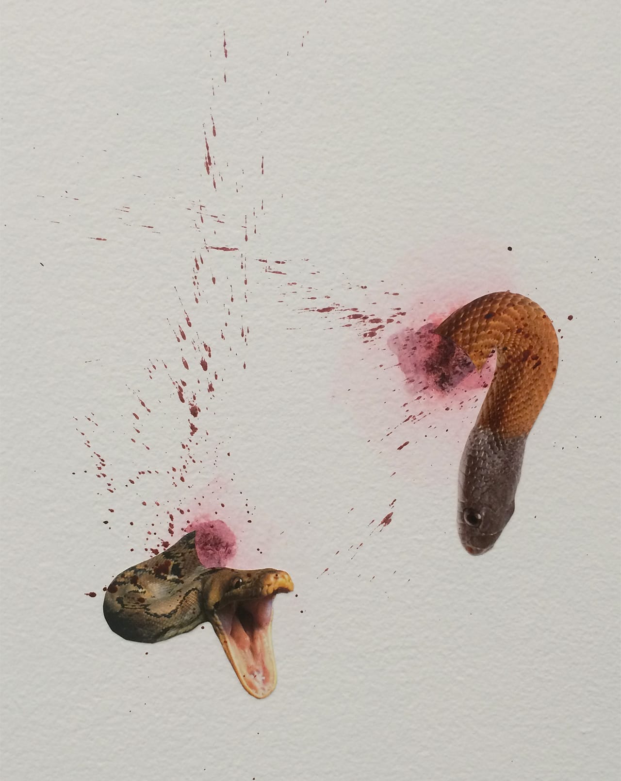Detail of Wangechi Mutu, "A planet full of Snakes" (2015) at Gladstone Gallery