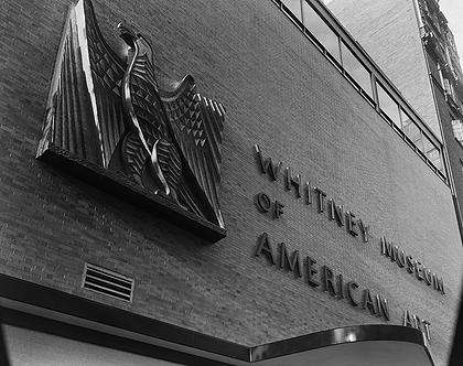 The Whitney's facade at its 54th Street location (photo by Ezra Stoller / Esto) (click to enlarge)
