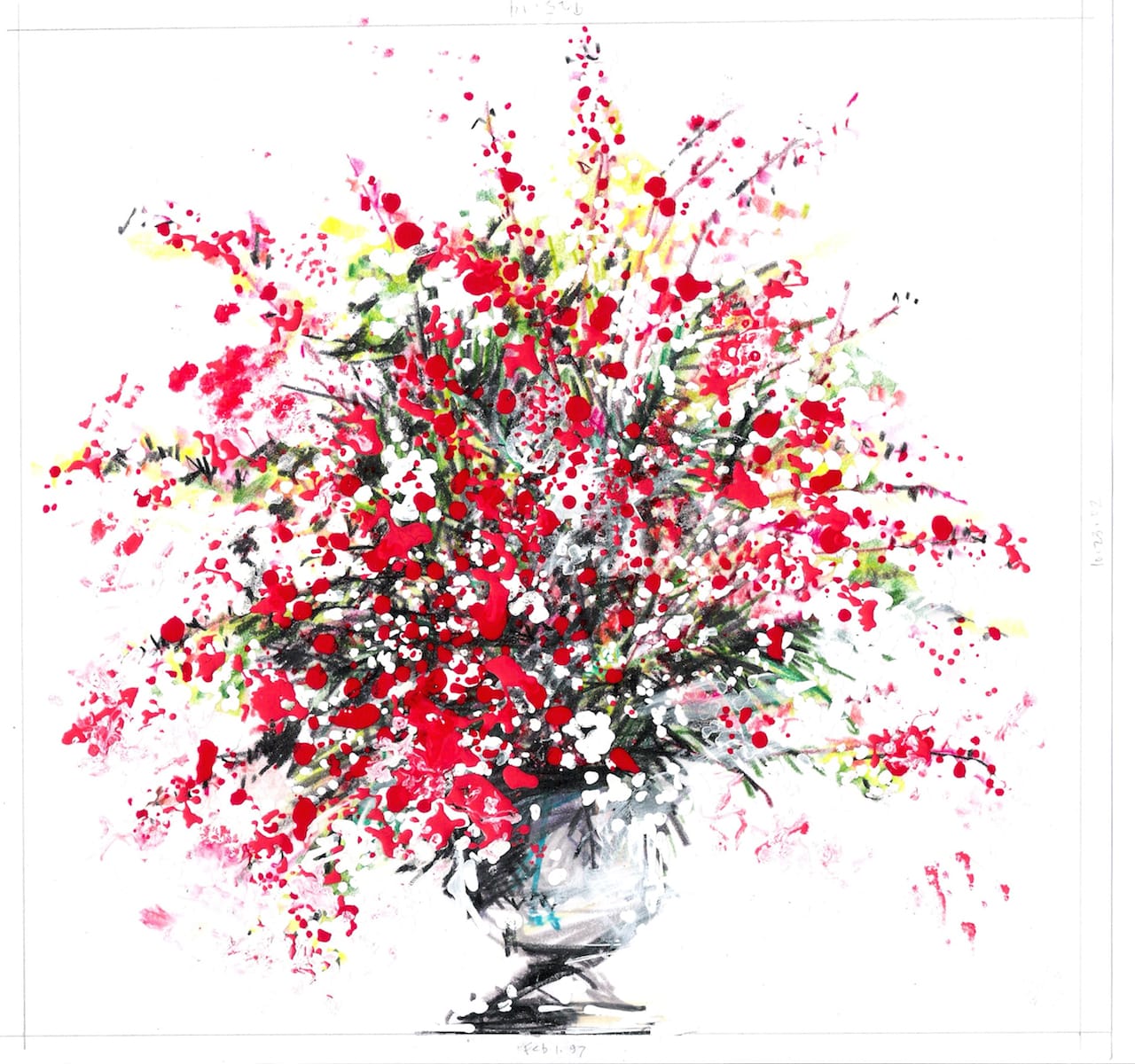 Abbie Zabar. February 1 1997 to September 25 2014. Collection of the artist.jpeg 2.1.97 – 9.25.14; 8 7/8" x 8 3/8"; collection of Artist; pencil on paper 