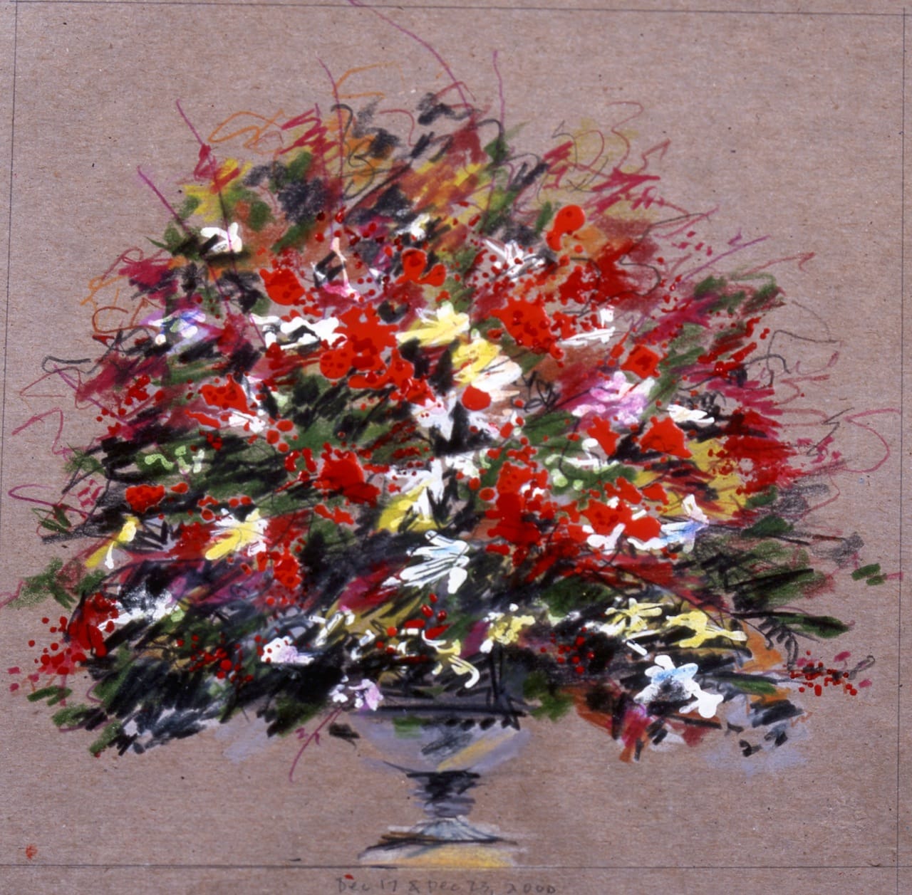 12.17/23.00; 7 7/8" x 7 5/8"; collection of Adina Cohen; colored pencil on paper