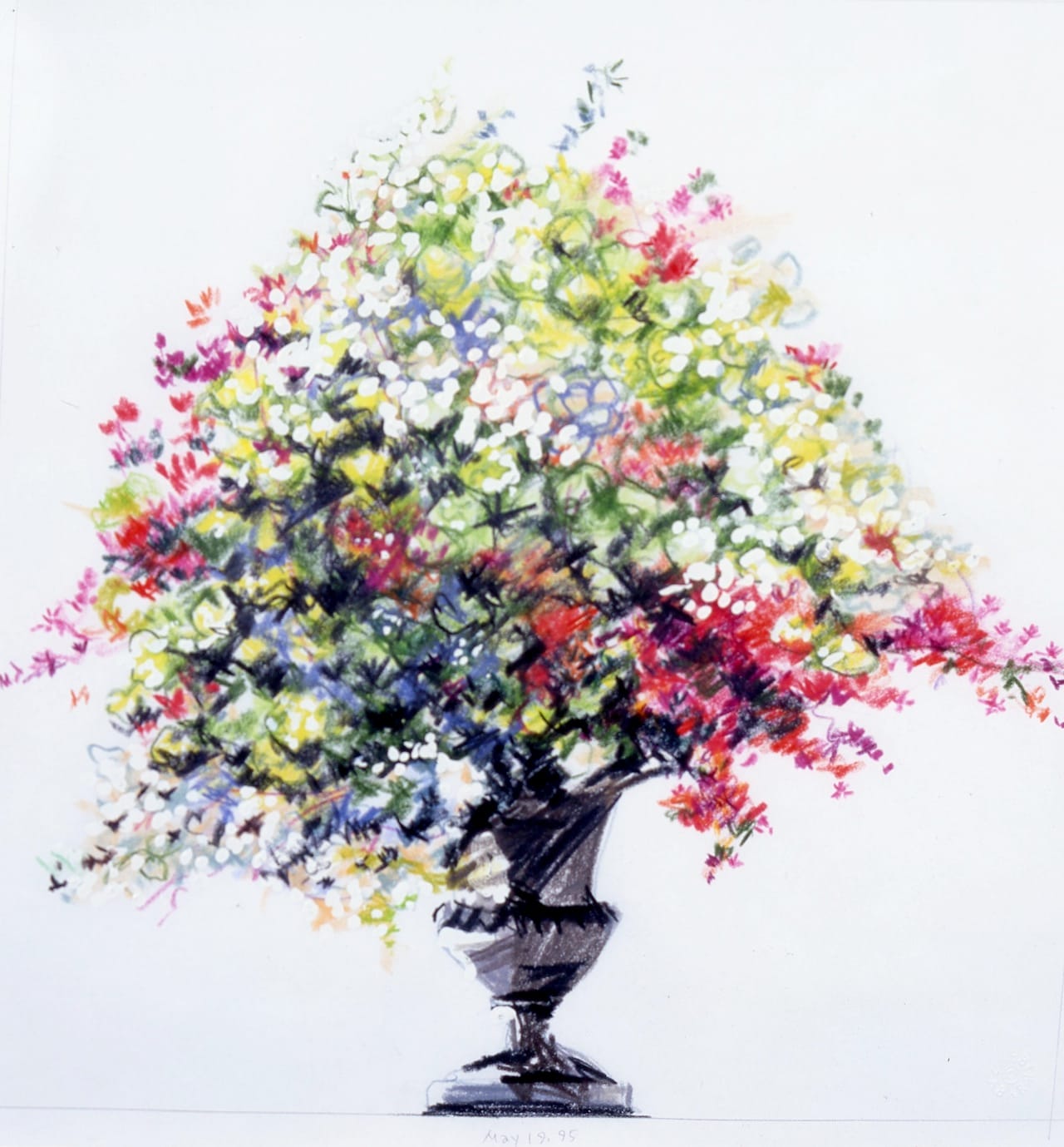 5.19.95; 9 5/8" x 9"; private collection; colored pencil on paper