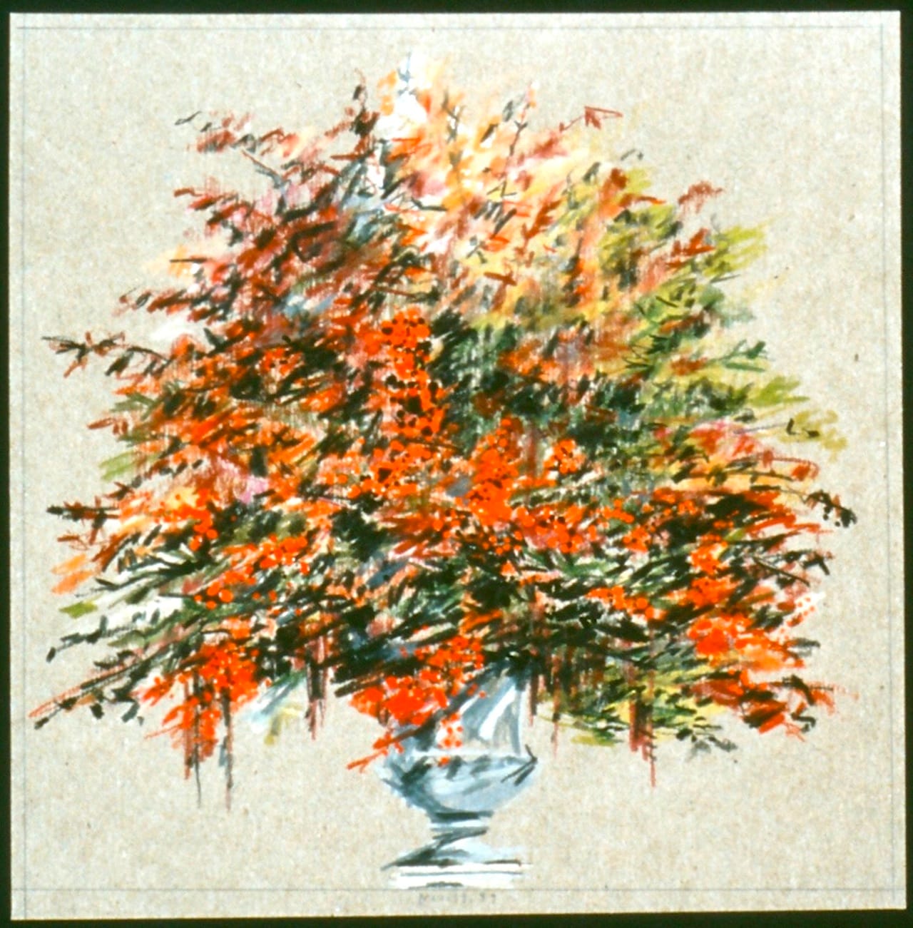 11.19.99; 7 1/2" x 7 1/2"; collection of Janet Mavec & Wayne Nordberg; colored pencil on paper