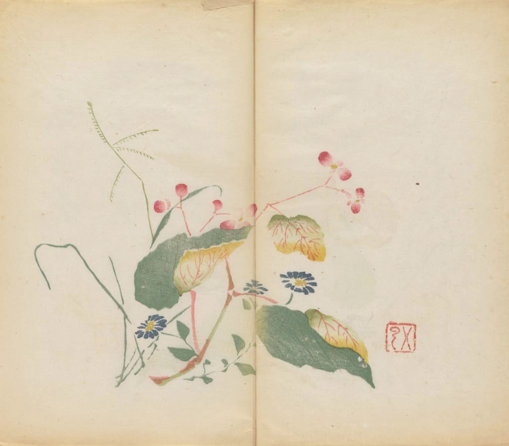 'Shi zhu zhai shu hua pu' (Chinese, 1633), polychrome xylographic print (courtesy Cambridge University Library)