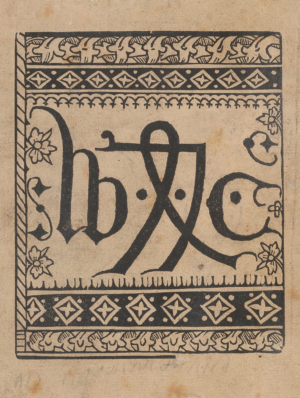 William Caxton's printer's mark, from Gossuin de Metz, 'Myrrour of the Worlde' (1489-90), Westminster: Caxton (courtesy the Morgan Library & Museum)