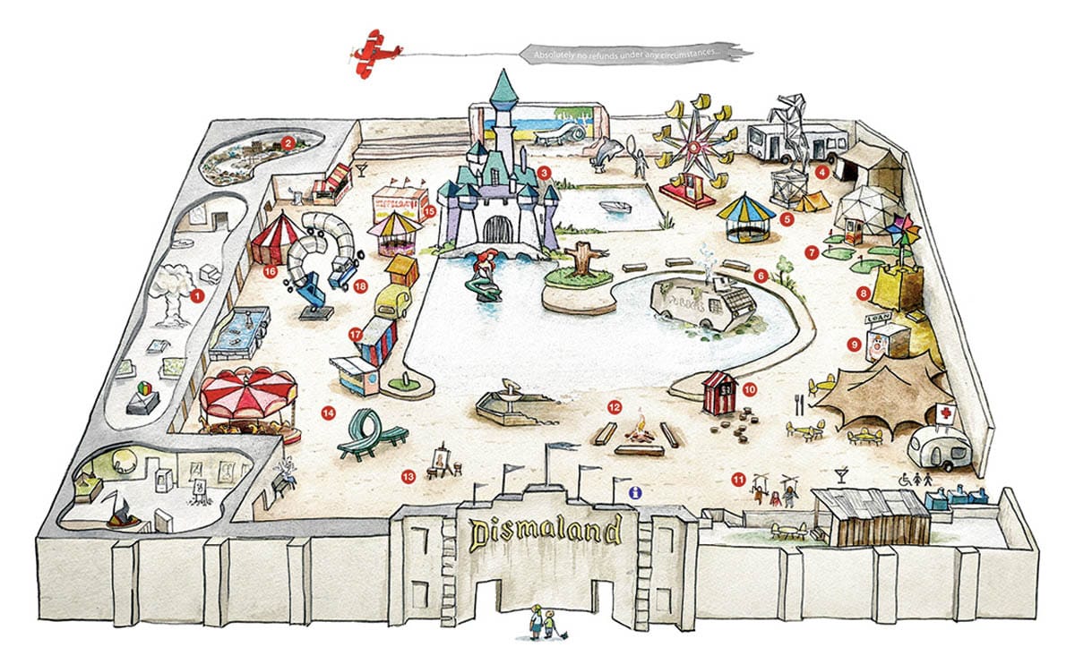 The plan of Dismaland